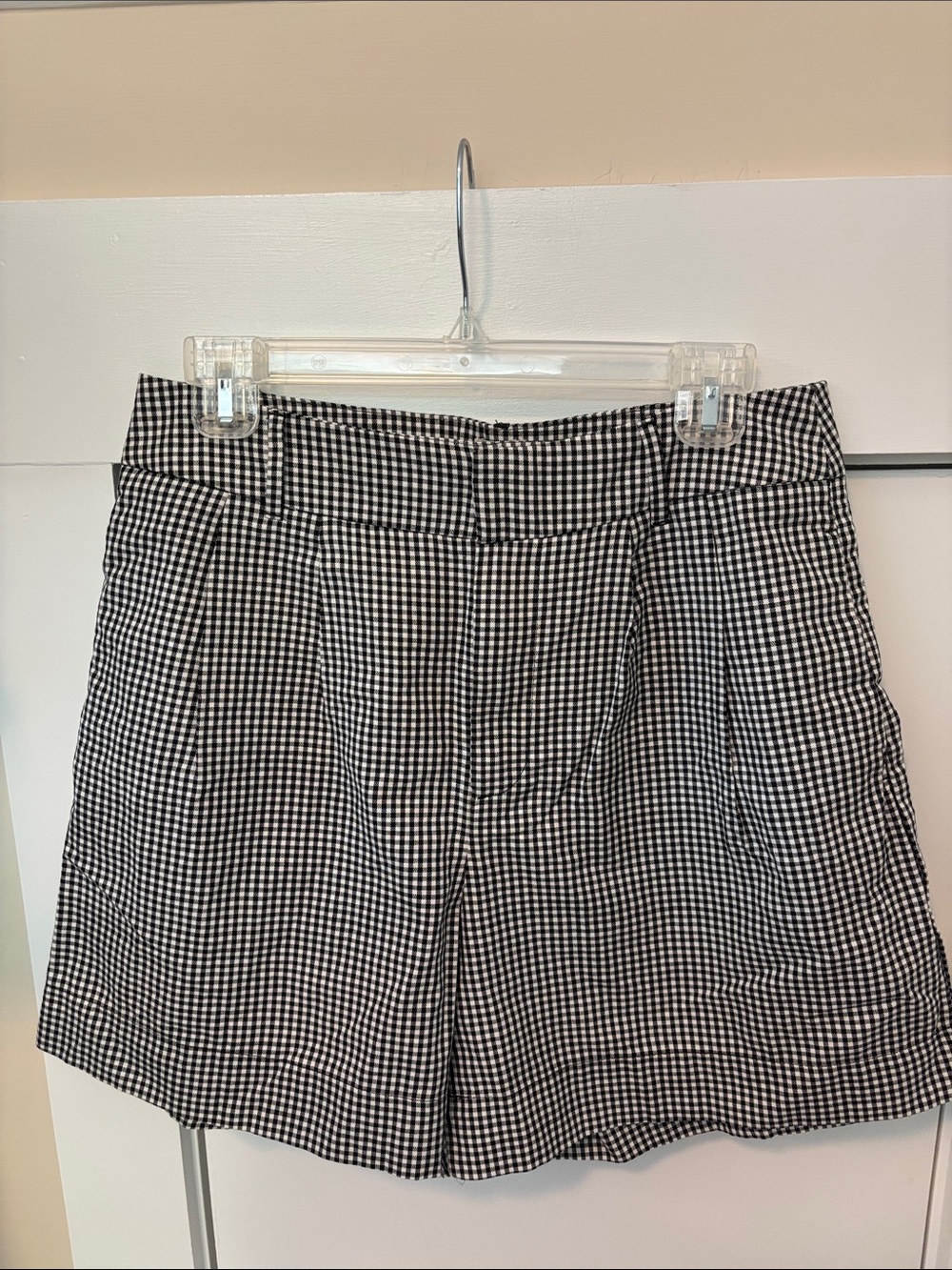 A NEW DAY Women’s Black & White Gingham High-Waist Shorts size 8 NEW 🆕